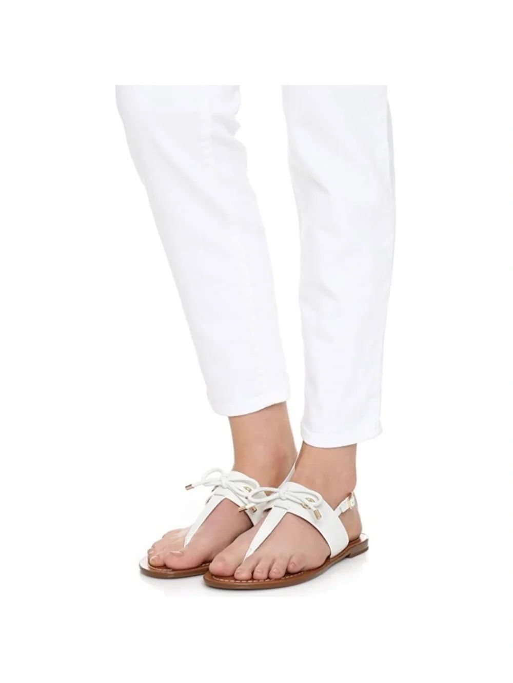 Kate Spade NY Carolina Thong White Sandals Women’s Size 8